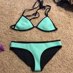 Traingl bikini top and bottom